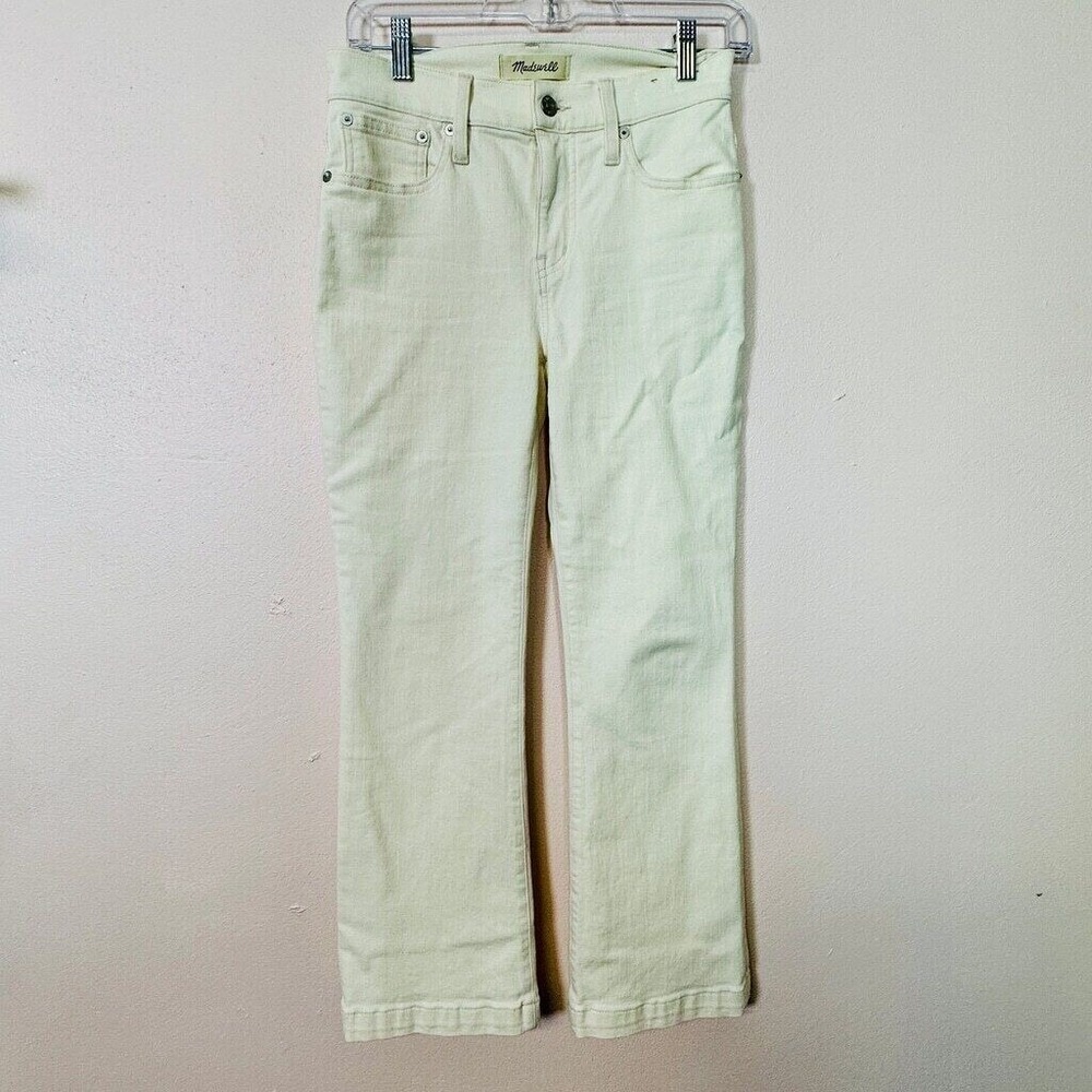 MADEWELL Cream Demi-Boot Cut High-Rise Stretch Jeans 24P